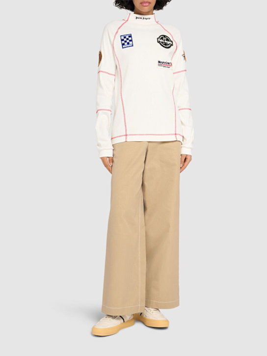 Moncler Genius: Moncler x Palm Angels cotton t-shirt - women_1 | Luisa Via Roma
