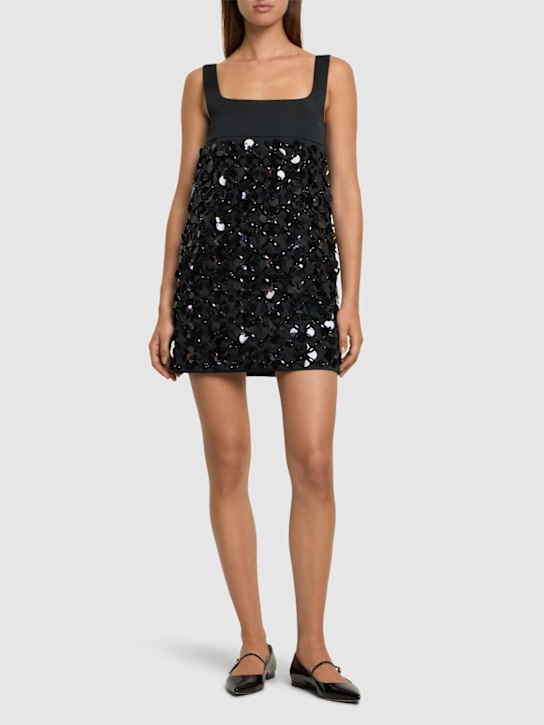Des Phemmes: Embellished duchesse mini dress - women_1 | Luisa Via Roma
