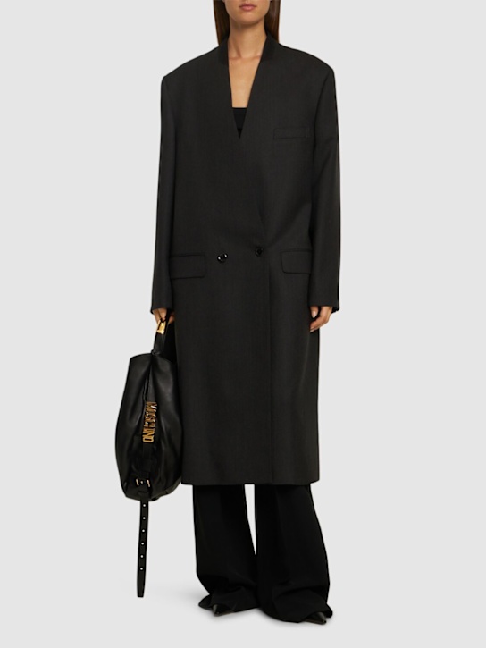 Moschino: Wool long coat - women_1 | Luisa Via Roma