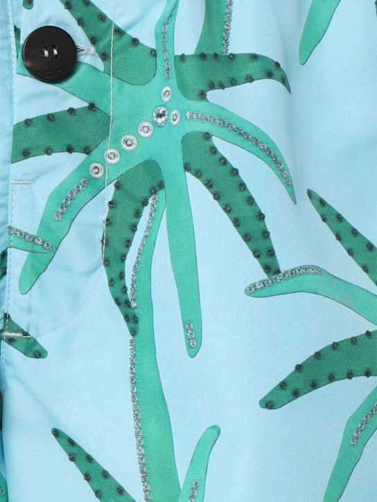 Jacquemus: Le maillot puntini nylon swimwear - Print Palmtrees - men_4 | Luisa Via Roma
