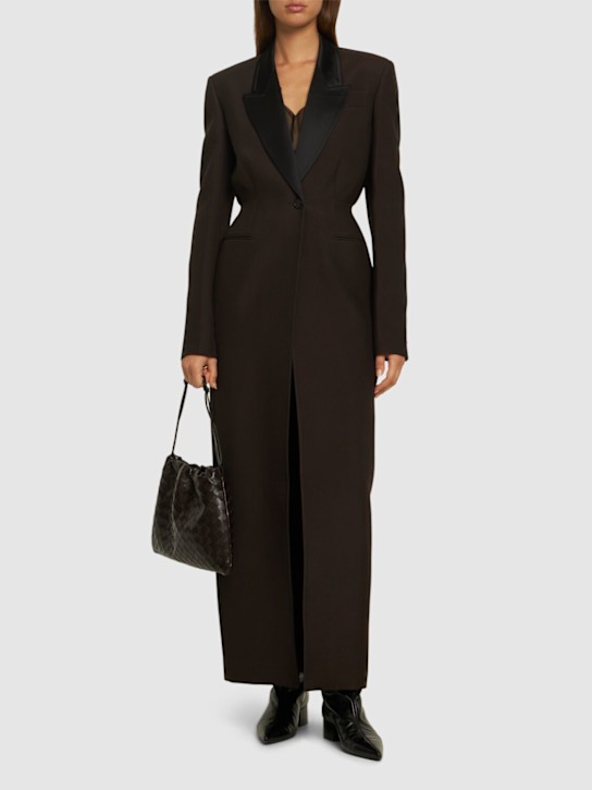 Khaite: Bellow viscose blend long coat - women_1 | Luisa Via Roma