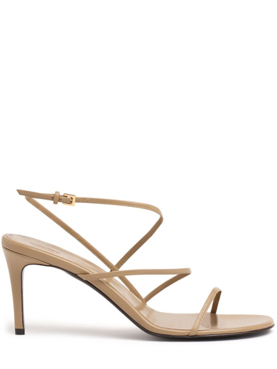 Khaite: 75mm Loop leather sandals - Nude - women_0 | Luisa Via Roma