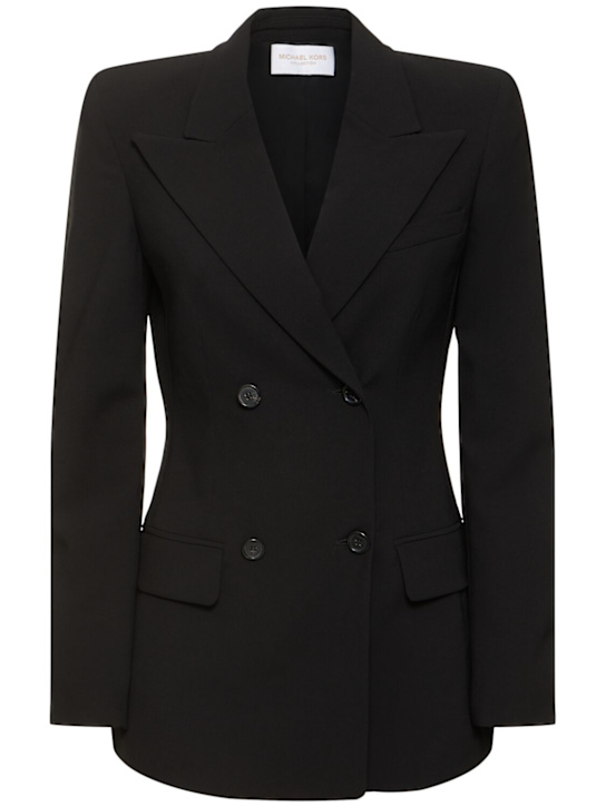 Michael Kors Collection: Georgina double breast serge jacket - women_0 | Luisa Via Roma