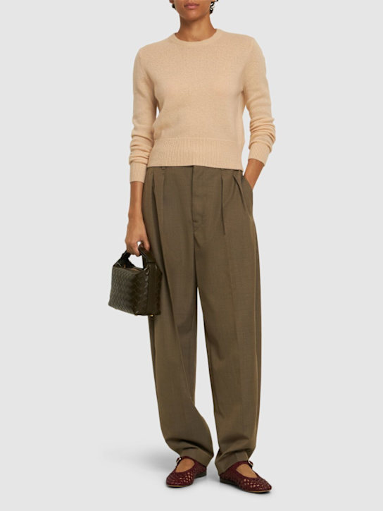 Forte_forte: 羊绒混纺薄纱圆领毛衣 - women_1 | Luisa Via Roma