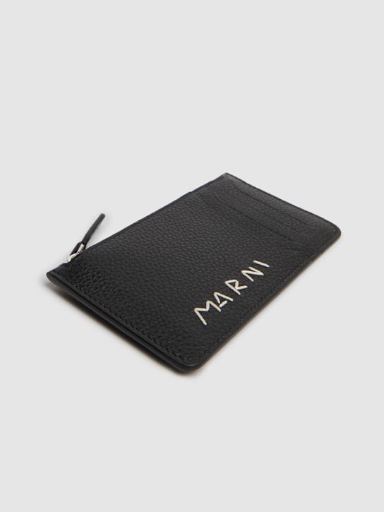 Marni: Zipped leather card case - women_1 | Luisa Via Roma