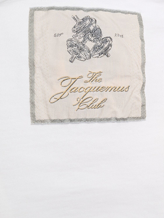 Jacquemus: Le Mini Tshirt Baseball双色T恤 - 白色/绿色 - women_4 | Luisa Via Roma