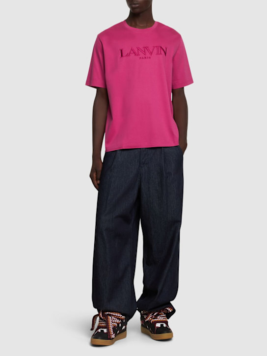 Lanvin: Brodé short sleeve t-shirt - men_1 | Luisa Via Roma