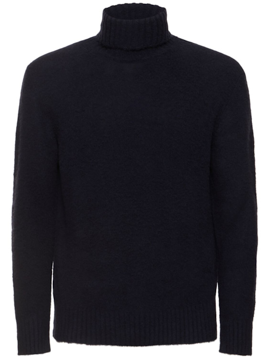 Piacenza Cashmere: Wool knit turtleneck sweater - men_0 | Luisa Via Roma