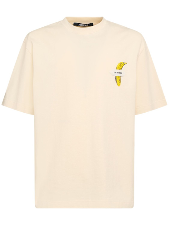 Jacquemus: Le t-shirt banane cotton t-shirt - men_0 | Luisa Via Roma