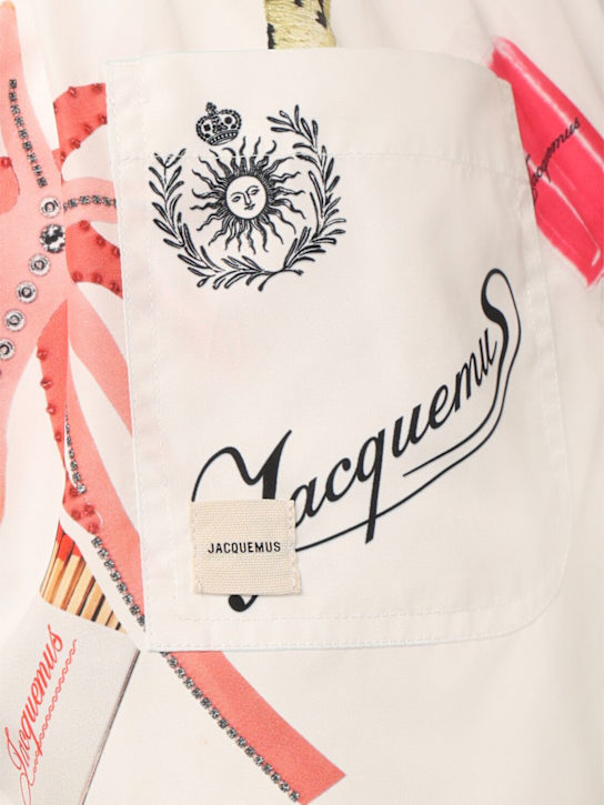 Jacquemus: Le maillot puntini nylon swimwear - Off-white & Pri - men_3 | Luisa Via Roma