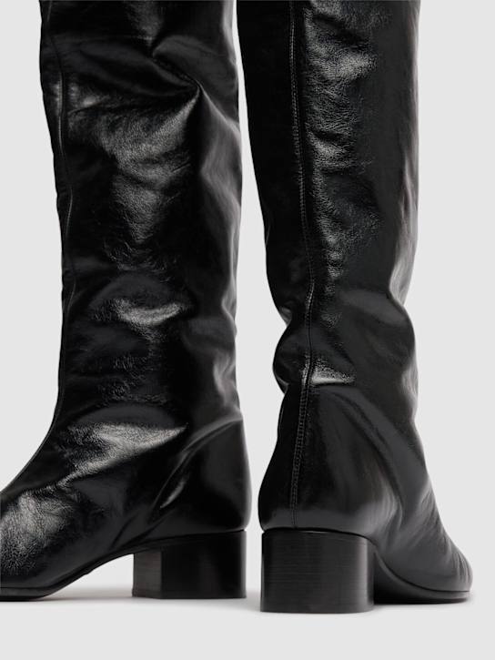 Khaite: 40mm Andee leather over-the-knee boots - Black - women_3 | Luisa Via Roma