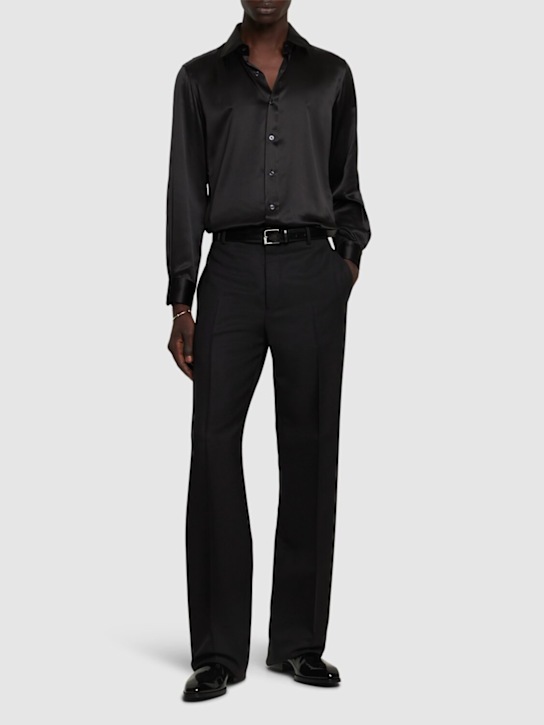 Tom Ford: Silk charmeuse slim fit shirt - men_1 | Luisa Via Roma