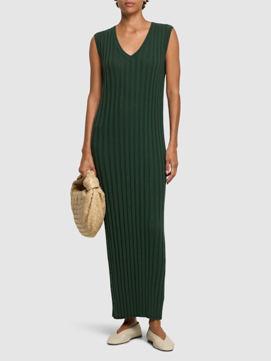 Varley: Christine cotton knit maxi dress - women_1 | Luisa Via Roma