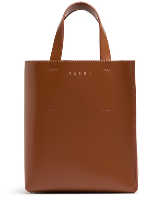 Marni: mini N/S Museo leather tote bag - women_0 | Luisa Via Roma