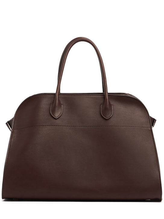 The Row: Soft Margaux 15 saddle leather tote bag - women_0 | Luisa Via Roma