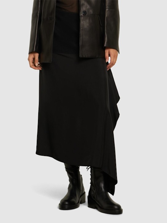 Ann Demeulemeester: 60mm Henrica leather ankle boots - Black - women_1 | Luisa Via Roma