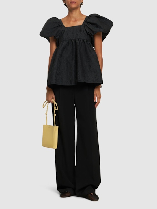 Cecilie Bahnsen: Alma matelassé puff sleeve blouse - women_1 | Luisa Via Roma