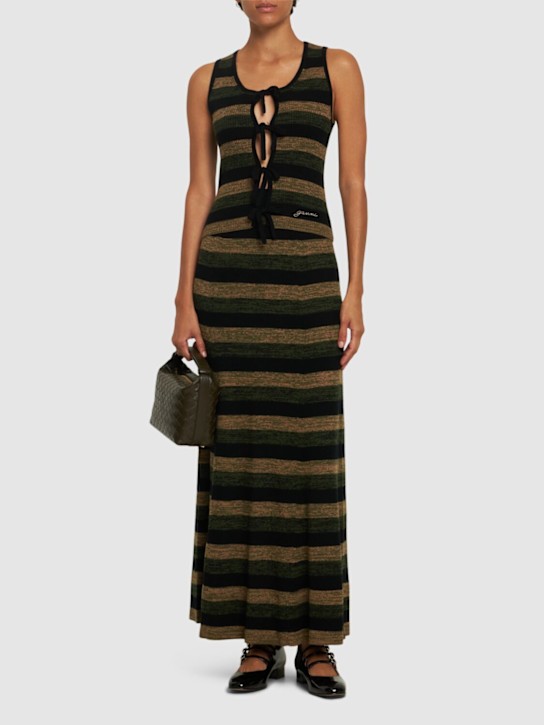 GANNI: Ribbed wool tank top - women_1 | Luisa Via Roma