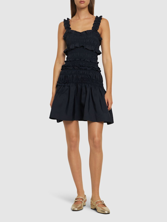 Cecilie Bahnsen: Oona recycled faille mini dress - women_1 | Luisa Via Roma