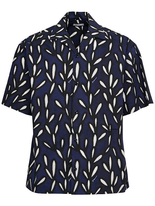 Jacquemus: La chemise jean printed ss shirt - men_0 | Luisa Via Roma