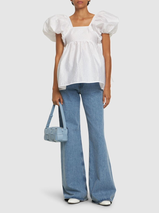 Cecilie Bahnsen: Alma matelassé puff sleeve blouse - women_1 | Luisa Via Roma