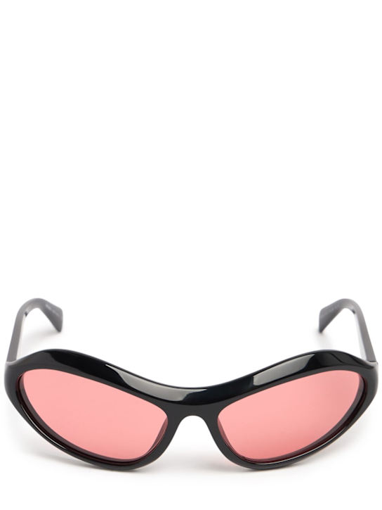 Prada: Round acetate sunglasses - Black/Pink - men_0 | Luisa Via Roma