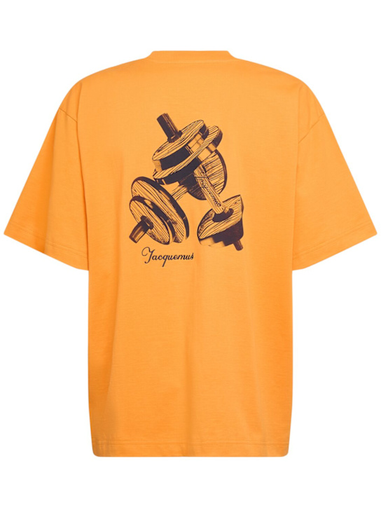 Jacquemus: Le t-shirt halteres cotton t-shirt - men_3 | Luisa Via Roma