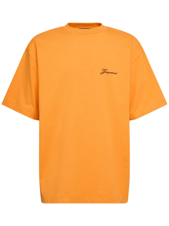 Jacquemus: Le t-shirt halteres cotton t-shirt - men_0 | Luisa Via Roma
