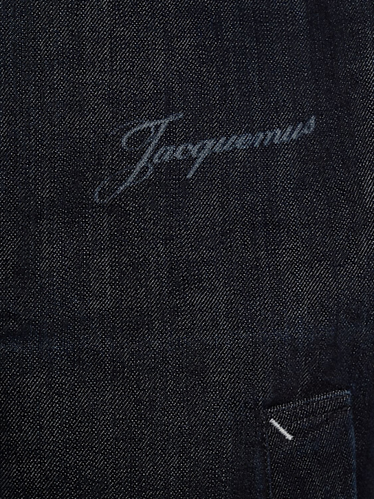 Jacquemus: La veste de-nîmes canevas denim jacket - Navy - men_4 | Luisa Via Roma