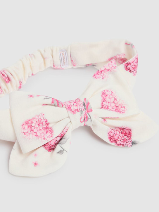 Monnalisa: Cerchietto per capelli in cotone stampato - Bianco - kids-girls_1 | Luisa Via Roma