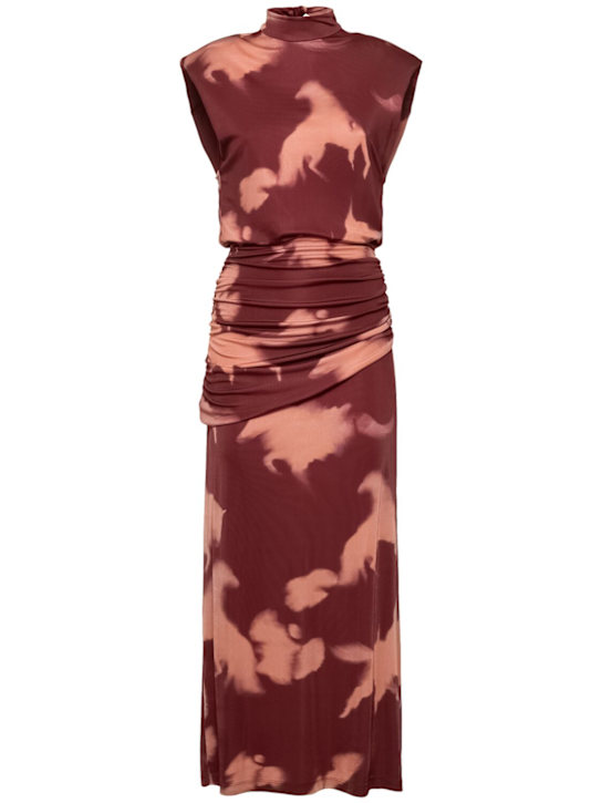Running Horses viscose midi dress - Thumbnail 1