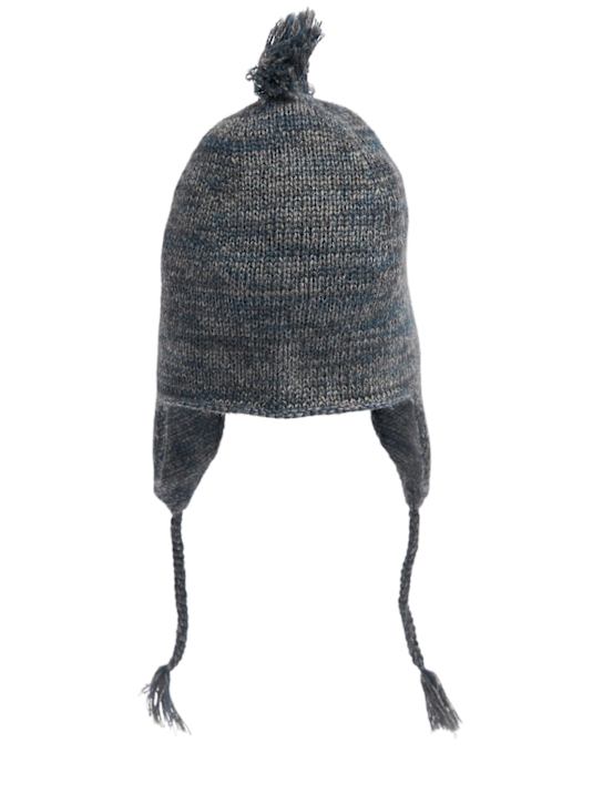 Bonpoint: Wool blend knit hat - Blue - kids-boys_0 | Luisa Via Roma
