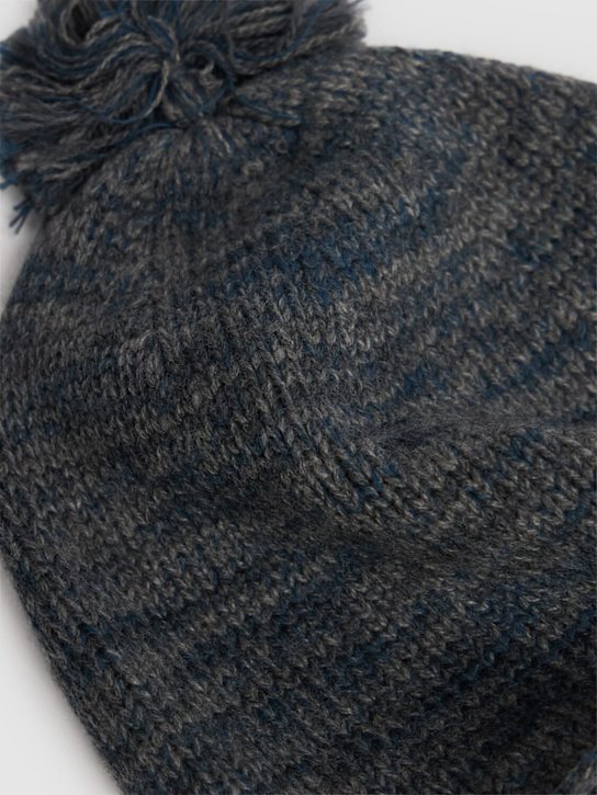 Bonpoint: Wool blend knit hat - Blue - kids-boys_1 | Luisa Via Roma