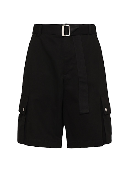 Jacquemus: Le cargo bermuda cotton & linen shorts - men_0 | Luisa Via Roma
