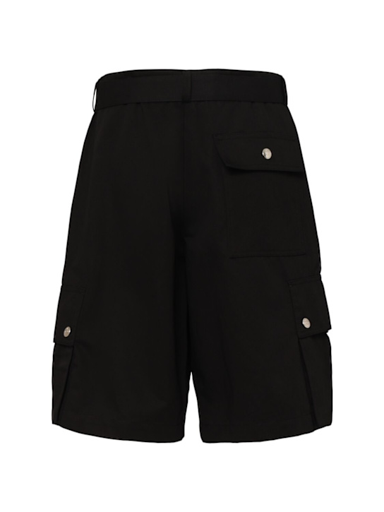 Jacquemus: Le cargo bermuda cotton & linen shorts - men_1 | Luisa Via Roma