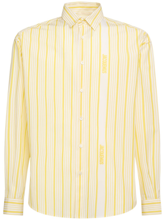 Jacquemus: La chemise simon cotton logo shirt - men_0 | Luisa Via Roma