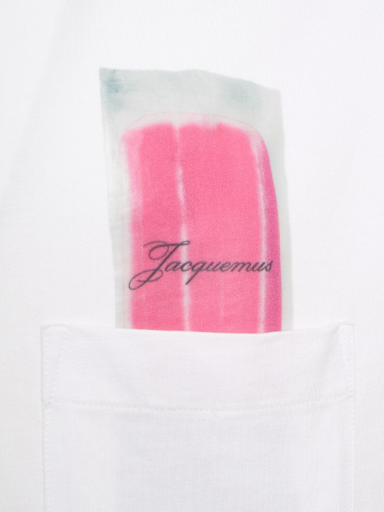 Jacquemus: Le t-shirt esquimau cotton t-shirt - White/Pink - men_4 | Luisa Via Roma
