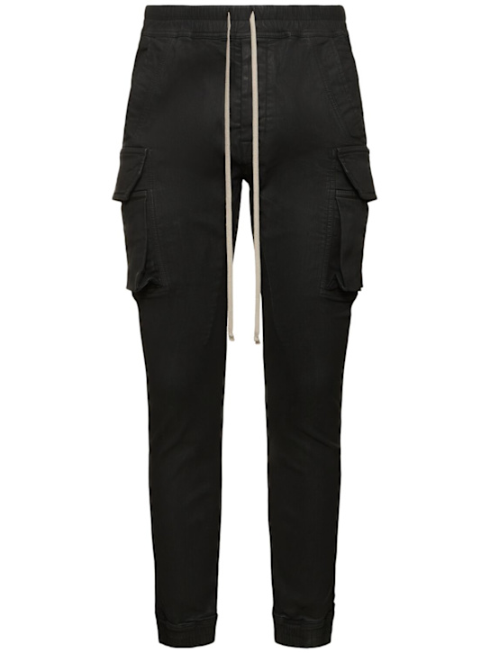 Rick Owens DRKSHDW: Mastodon cut waxed denim pants - men_0 | Luisa Via Roma