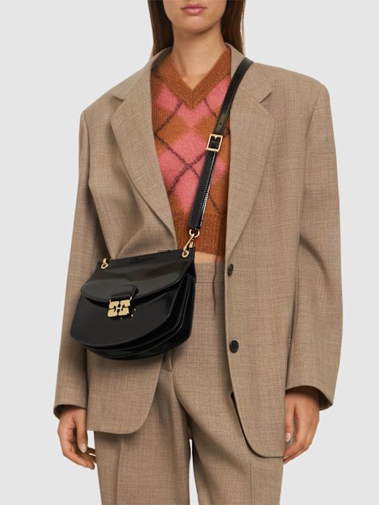 GANNI: Small Apo-G patent leather bag - women_1 | Luisa Via Roma