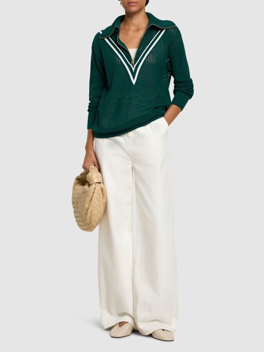Varley: Pull-over à demi-zippé en coton Club Savannah - women_1 | Luisa Via Roma