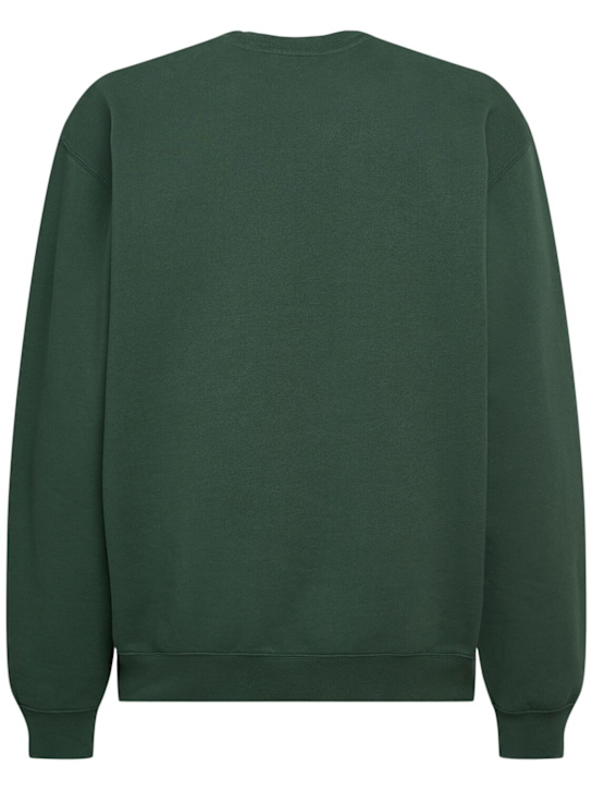 Jacquemus: Le Cotton Gros Grain sweatshirt - Dark Green 2 - men_3 | Luisa Via Roma