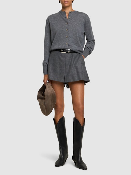 Khaite: Jackie wool blend cardigan - women_1 | Luisa Via Roma