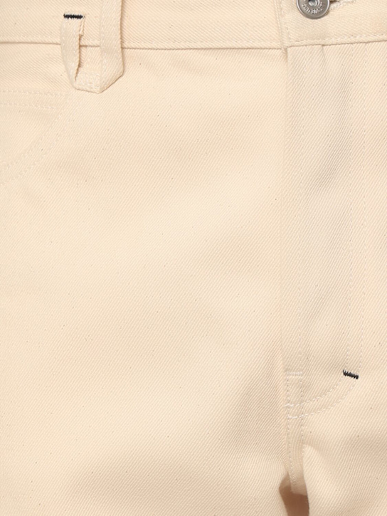 Jacquemus: Le de-nîmes venice cotton denim jeans - Off-White - men_2 | Luisa Via Roma