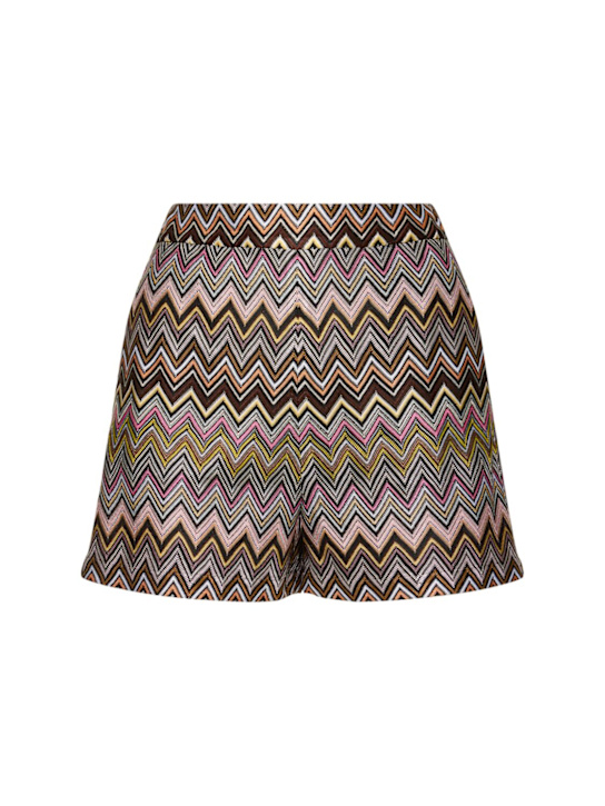 Missoni: Chevron viscose shorts - women_0 | Luisa Via Roma