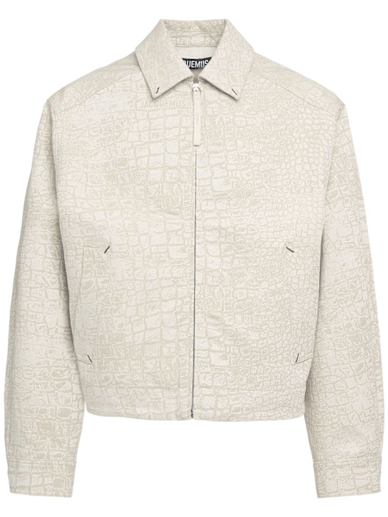 Jacquemus: La veste de-nîmes croc print jacket - men_0 | Luisa Via Roma