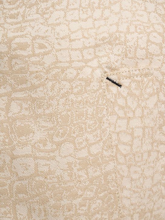 Jacquemus: La veste de-nîmes croc print jacket - Croco Beige - men_2 | Luisa Via Roma