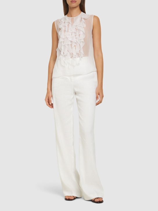 Alberta Ferretti: Sleeveless chiffon top - women_1 | Luisa Via Roma