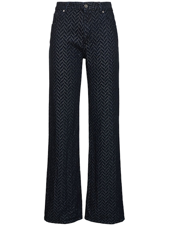 Missoni: Denim low rise straight jeans - Blue - women_0 | Luisa Via Roma