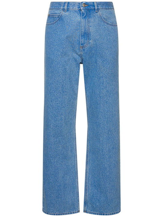 Marni: Wide cotton denim jeans - men_0 | Luisa Via Roma