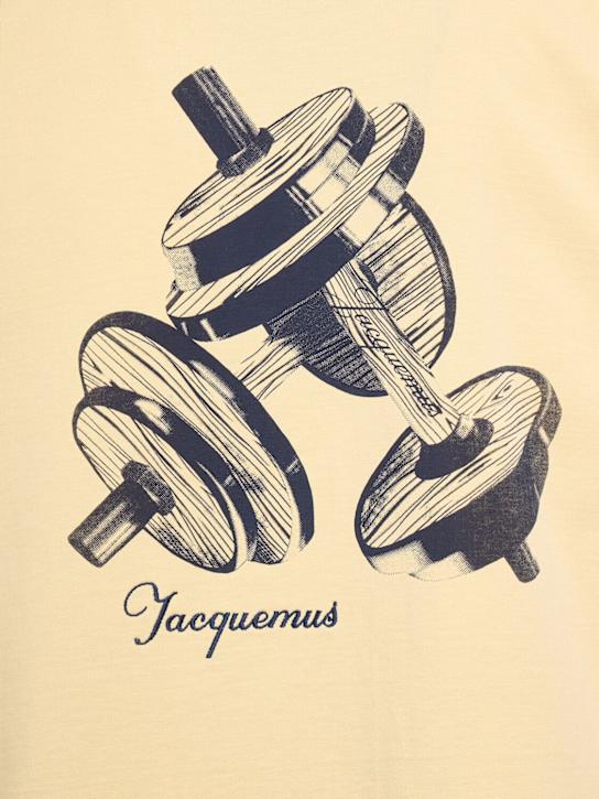 Jacquemus: Le t-shirt halteres cotton t-shirt - Beige - men_4 | Luisa Via Roma
